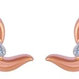 p.c. chandra jewellers 14k (585) Rose Gold and Diamond Stud Earrings for Women-picture-18