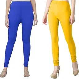 tanu Women's Cotton Leggings | Ultra-Soft, Stretchable and Comfortable | Casual Slim Fit Full Length Leggings for Women and Girls (Combo Pack of 2)-picture-22