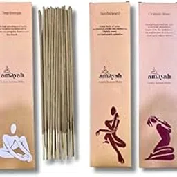 AMAYAH Natural - Mix Pack Incense Sticks (Pack of 5) | 100% Natural, Organic & Charcoal Free Agarbatti |5 Fragrance Combo Pack | Long-Lasting, Hand Rolled-picture-66