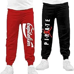 KYDA KIDS® Boys 100% Cotton Printed Track Pants - Multicolor (Pack of 2)-picture-13