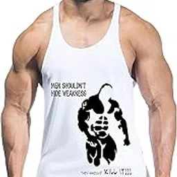 decisive Bodybuilding Tank Top (Men Shouldn't Print) Stringer Vest- Black-picture-40