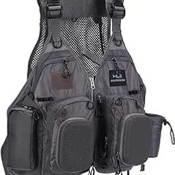 bassdash Fly Fishing Vest Multi Pocket Waistcoat Adjustable Size Gifts for Men Women-picture-10