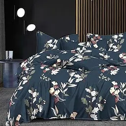 Harbell Home Reversible AC Comforter Set with Matching Bedsheet & 2 Pillow Covers (4 Pcs Bedding Set) for Double Bed, Glace Cotton (200 GSM, 400 TC) Printed, Reversible, All Seasons, 90x100 Inches, D5-picture-22