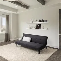 FRIENDS LIFE Cyrus Sofa Cum Bed Contemporary Wooden Made of Luxurious High Density Foam Modern Polyester Twin Futon Sofa Bed Color - Grey-image-23