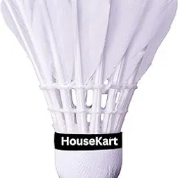 HouseKart Feather Shuttlecock, Pack of 6 (White)-picture-38