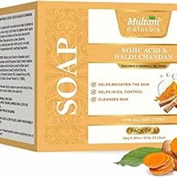 Multani Natural Kojic Acid and Haldi Chandan Soap | Herbal Bathing Bar Enriched with Essential Oils | Anti Ageing | Suitable for All Skin Types | Pack of 3 (125g x 3) 375g-picture-32
