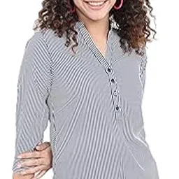 Women Regular Fit Printed Full Sleeve Tops-image-2