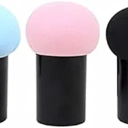 SUNISA Mushroom Head Beauty Blender Soft Powder Puff For Makeup, Beauty,Foundation Bledner (Pack of 3) Multicolor-image-85