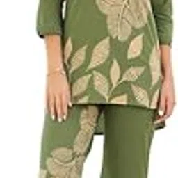 jisora Women's Green Printed Cotton Co-ord Set-picture-42