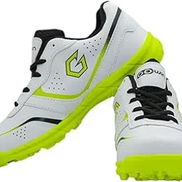 gowin Academy White/Green Cricket Shoes Size-2 with TR-777-W Cricket Leather Ball Alum Tanned White-picture-14
