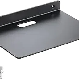 USPOT Floating Shelf for TV Components, Wall Mounted Projector Shelf Metal Entertainment Center Shelves for Router, Modem, Cable Boxe, Game Console, DVD Player, HiFi Receiver (1PCS, 12" x 10")-picture-14