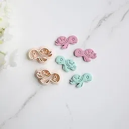 Polymer Clay Earing Cutters, Turtle Cutters, Summer Theme, Set of 2pcs, Clay Earing Making Tools, DIY Tools. [Size: 25mm ] image 1
