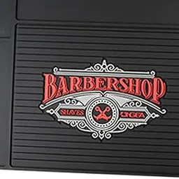 CLUB BOLLYWOOD® Black PVC Non-Slip Barber Station Mat for Clippers Scissors Trimmers Brushes | Salon & Spa Equipment | Salon & Spa Supplies-picture-30