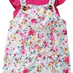 Kids Girls Floral Printed Cotton Blend Frock Dress-picture-21