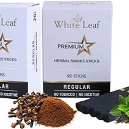 White Leaf Premium Herbal Ayurvedic Herbs Cigarettes Regular Flavour(Pack Of 40) 100% Tobacco Free And Nicotine Free |Made With Ayurveda Natural Herbs Clove, Tulsi, Cinnamon & Green Tea(Non Addictive)-picture-34