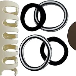 ZEYO Claw Clips & Ponytail Rubber Band for Hair | 4 hair Band + 2 Matte Claw Clips for Women Aesthetic 01-picture-55
