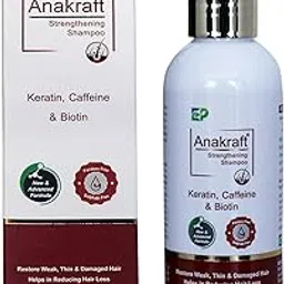 Anakraft Strengthening Shampoo with Keratin, Caffeine, Biotin, Gentle care of damaged and Dry Hair with Smoothness Pack 100ml-picture-21