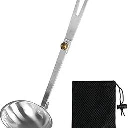 TRENDIVIBE Foldable Soup Spoon Compact Camping Flatware for Boating Camping Backpacking-image-13