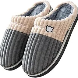 Women's Home Flip-Flops & Slippers Winter Indoor Non-Slip Unisex Slippers Cute Bear Flip Flops for Men & Women, Multicolor-image-75