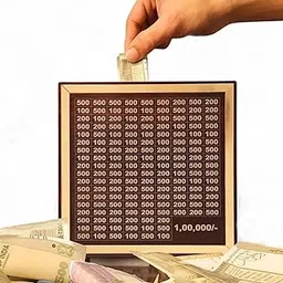 BRAIN BENCH Wooden Piggy Bank for Children & Adults Carved Money Box, Coin Savings Box with Lock, Number Pad, Donation, Gift, Decorative Smart Money Saver for Home & Office-picture-55