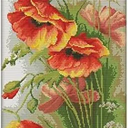 MYADDICTION Cotton Embroidery Kits Flowers Pattern Thread Needles Tools Kit 33x50cm-picture-31