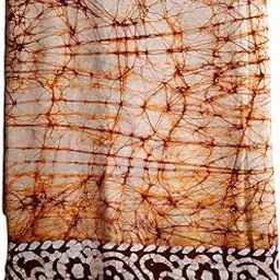 SHIBA INTERNATIONAL unstitched Santiniketan Hand printed Wax BATIK 100% cotton Fabric for kurti,Top,Shirt,(set 1 pc)-picture-47