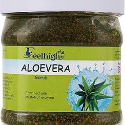 Aloevera gel scrub enriched with Multi Fruit Enzyme ANd Aloe Vera Extract Helps to Smooth the skin And Remove Dirt 500ml Men And Women-picture-43
