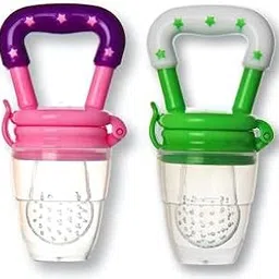 naughty baby Silicone Food/Fruit Nibbler, Baby Food and Fruit Feeder Combo Pack Pink & Green, BPA Free,-picture-36