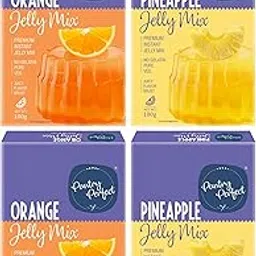 Pantry Perfect Orange & Pineapple Jelly Mix - Pack of 4 (Each 100g) I Instant Jelly Mix I No Gelatin I Easy to Prepare I Used for Desserts, Beverages-picture-71