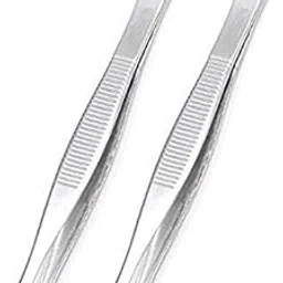 LOOKERIO Steel Eyebrow Plucker Slant Tip Puller for Women, Chimti, Pack of 2-image-90