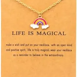 shilpmart Fashion Jewelry Necklace Brass Material Colorful Epoxy Pendant Chain Necklace for women Girl-picture-50