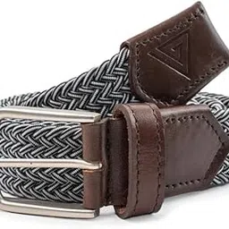 viper golf VIPERGOLF Multi Woven Braided Stretchable Canvas Golf Belt - White/Black-picture-35