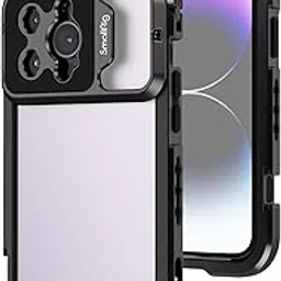 SmallRig Video Rig Cage for iPhone 14 Pro Max with Dual Cold Shoes,Aluminum Mobile Phone Cage,Smartphone Video Rig Cage for Filmmaking/Videography/Live Streaming/Vlog- 4077, Black-picture-20