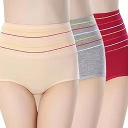 kietties Women's Cotton Blend Bikini (Panty (P3)-Gold-Grey-Maroon_XL)-picture-33
