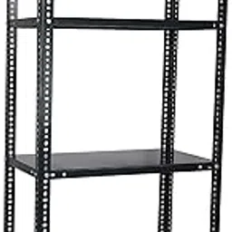 Mil-Nil Prime CRC Sheet 4 Shelf Multipurpose Slotted Angle Rack, 60 x 24 x 15 Inch (Grey) 16 Gauge Angles image 1