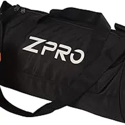 zpro Gym and Travel Duffle Bag with Soft Shoulder Strap, Extra Strong Durable Zips, Water Resistant (Black)-picture-22