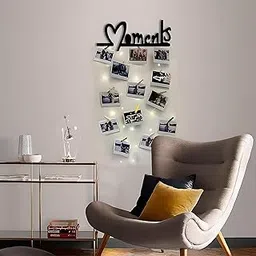 VAH- Kya Bat Hai !! Wood Moment Personalized Gift Best Friends Reel Photo Collage gift for Friends, BFF with Frame, Birthday Gift,Anniversary Gift Wall With LED Light (Black, Frame 16 Photo(s), 4*6)-picture-32