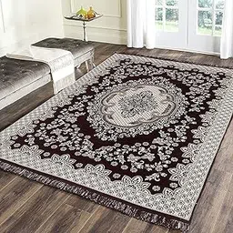 Sparrow World 6D Chenille Ethnic Premium Area Rug (Brown)-picture-12