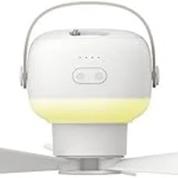 Azelf Portable Ceiling Fan with Remote Control - USB Charged Plastic Indoor and Outdoor Camping Fan with Adjustable Speeds, Built-in Lithium Battery and Detachable Tripod Stand-picture-16