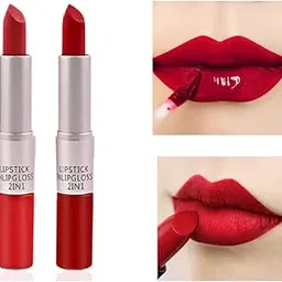HUDACRUSH BEAUTY Lipsticks Combo Set of 2 Double-Head 2-in-1 Crayon LAK Matte Me Liquid Lipstick (Contain Shade may vary)-picture-13