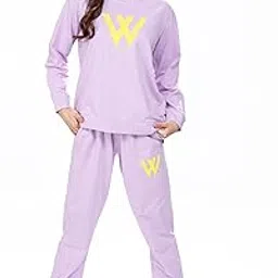 weet Women's Round Neck Sweatshirt and Joggers Full Set Peach Tracksuit-picture-50