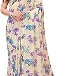 garden vareli Floral Print Georgette Saree with Unstitched Blouse Piece-picture-48
