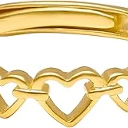 giva 925 Silver Anushka Sharma 18k Gold Plated Triple Heart Ring, Adjustable | Gifts for Girlfriend, Gifts for Women and Girls | With Certificate of Authenticity and 925 Stamp | 6 Month Warranty*-picture-46