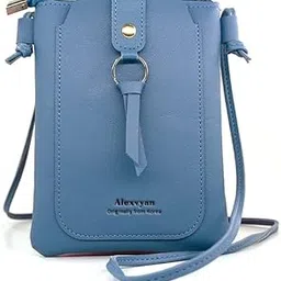 Stylish Denim Mobile Sling Bag for Women | Phone Pouch for Girls | Small Cross Bag Wallet Mini Purse | Gifts for Ladies - Blue-image-82
