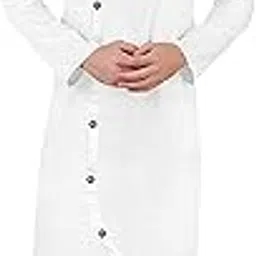 trustous Mens Cross Kurta Dhoti Set In Cotton (WHITE DHOTI)-picture-38