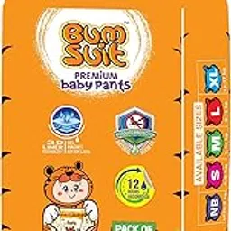 Bumsuit Premium Baby Pants (Mosquito Protection), Medium (M), 72 Count, Soft, Breathable Fabric, Elastic, Stylish, Ultimate Comfort and Protection, 7-12kg Diapers-picture-38