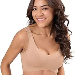 krvvy Ultrasoft Bralette | Wireless and Seamless Everyday Bra for Women | Full Coverage Slip-On Bralette with Removable Pads | Lightweight Comfort Fit-picture-47