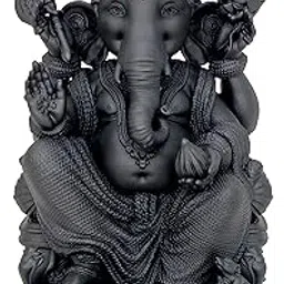 MurtiHome Vighnaharta Ganesha Murti, 7.74 cm Height, Black, 3D Printed, UV Resin, Ganesha Car Dashboard Idol-picture-23