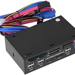 5.25inch Internal Card Reader - PC Dashboard Media Front Panel USB3.0/2.0 HUB eSATA SATA Audio Multi Card Reader, Compatible for Windows 2000/XP/Vista/Win7/8; Linux/OS-picture-26