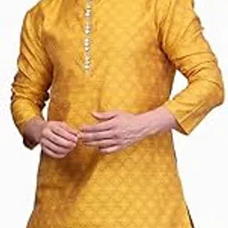 larwa Over Crowd Men Art Woven Jacquard Kurta for Men-picture-50
